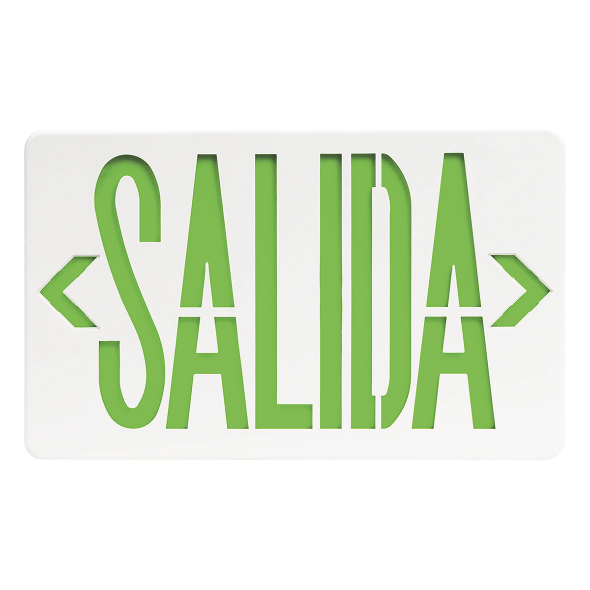 Letrero LED de Emergencia SALIDA / Voltaje Dual 120/240 VAC / Montaje Universal / Batería Ni-Cd Incluida