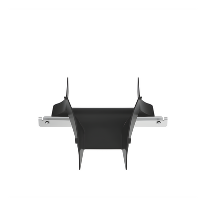 Bajada/Salida de Cables Para Charola Wire Basket, de 4 in, Con Control de Radio de Curvatura, Color Negro