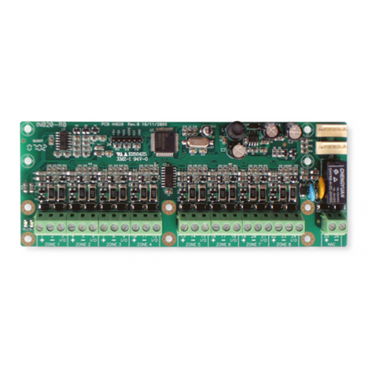Tarjeta de Expansión 8 Zonas / Autodireccionable / Salida Supervisada / LED de Estado / para Paneles SmartLine / INIM Electronics