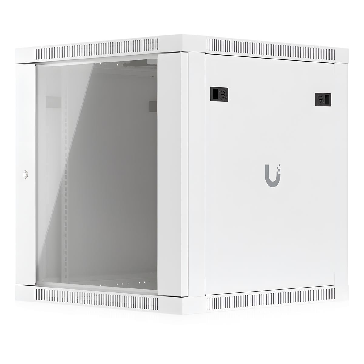 UACC Rack Cabinet 12U (598 x 600 mm) - Gabinete Cerrado para Montaje en Pared con Puerta Frontal de Vidrio Templado, Totalmente Ensamblado con