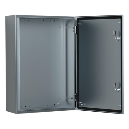 Gabinete de Acero Inoxidable 304L ASR IP66 240x240x150 mm (9.4 x 9.4 x 5.9 in) / 2 Cerraduras / Montaje Placa 2 mm