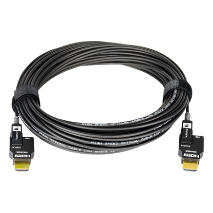 Cable Activo Óptico HDMI 4K 30 mts | 4K@60Hz 4:4:4 | 18 Gbps | Terminales Desmontables Micro-HDMI | Fibra Optica | Libre de Halógenos LSHF | Bañado