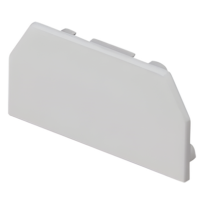 Tapa Final, para uso con canaleta T45, Material PVC Rígido, Color Blanco Mate