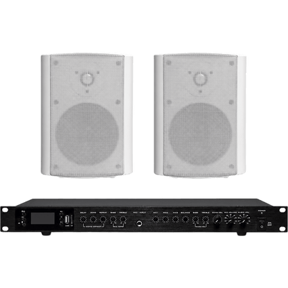 Amplificador de Audio con 2 Bocinas OL-5WT | 2 x 60W | Baja Impedancia 4 - 8&Omega; | Reproductor Bluetooth, USB, SD | Efectos Integrados Delay