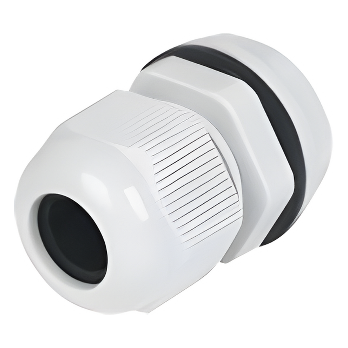Conector Plástico Tipo Glándula para Cable de 16-20 mm de Diámetro.