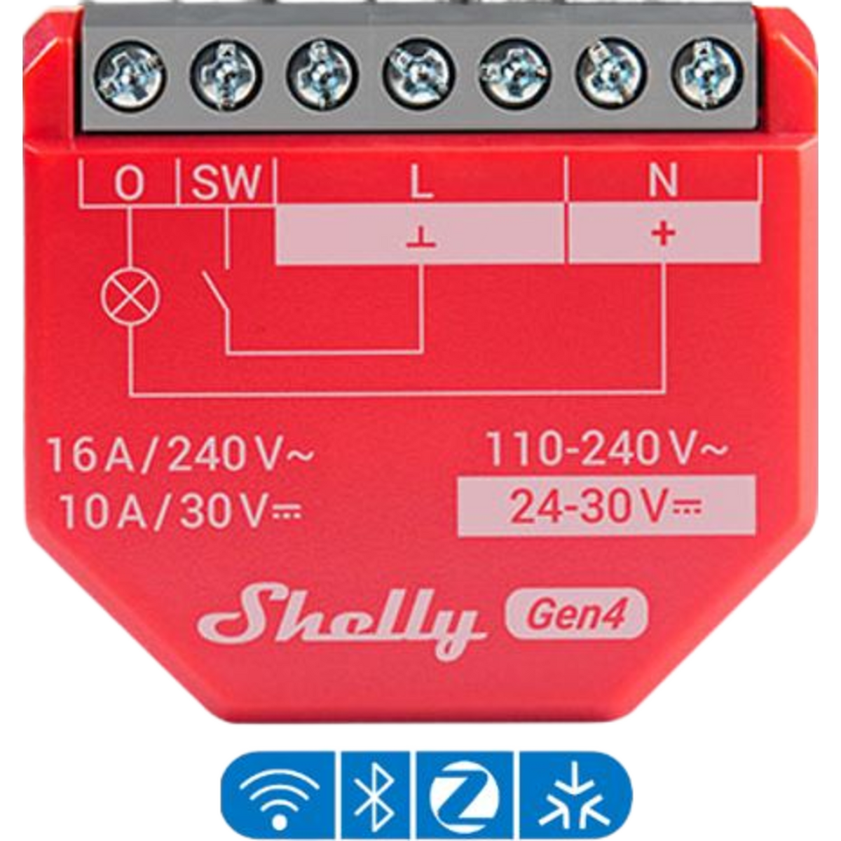 Relevador inalámbrico inteligente 16A, 110-240 V / medición de consumo / compatible con asistente de voz Alexa, Google Home / Wifi 2.4