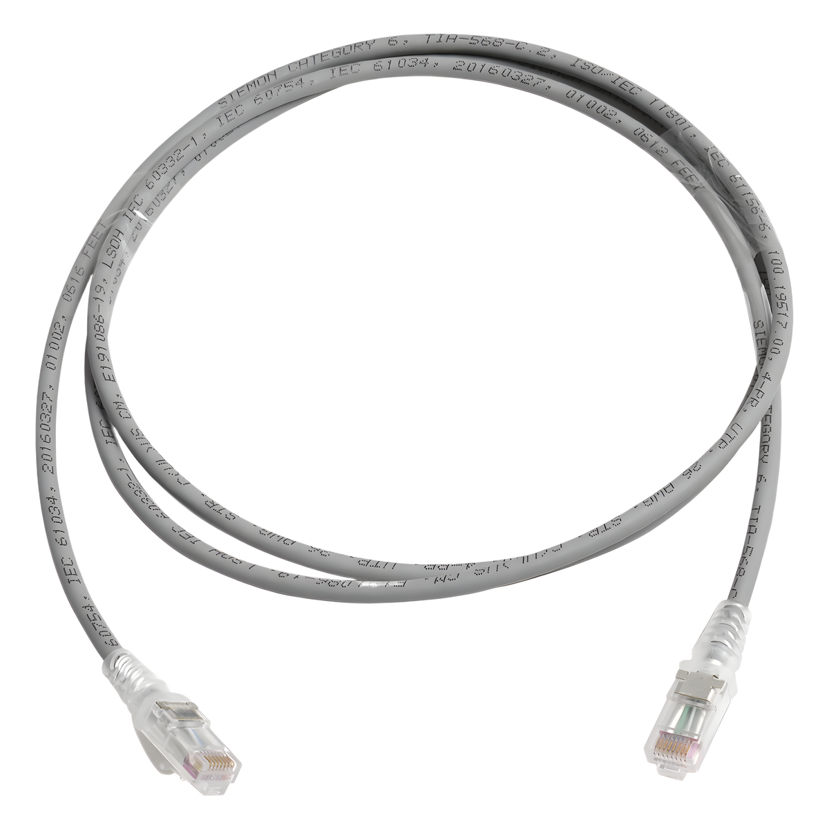 Patch Cord MC6 Modular Cat6 UTP, CM/LS0H, 1.52 Metros (5 Pies), Color Gris