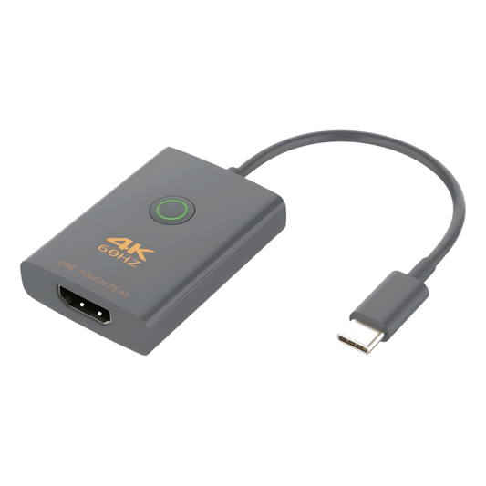 Adaptador USB-C a HDMI con Seguridad de Un Clic | Resolución 4K Ultra HD 60Hz | HDMI 2.0b 18 Gbps | DP 1.2a | Silenciamiento de Video Instantáneo |