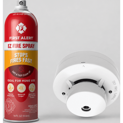 KIT Protección Contra Incendios / Extintor en Aerosol AF400 + Detector de Humo Fotoeléctrico / Seguridad Residencial y Comercial