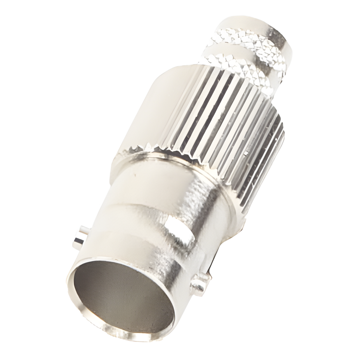 Conector BNC Hembra de 75 Ohm, Anillo Plegable para Cable RG-6/U, Níquel/ Oro/ Teflón