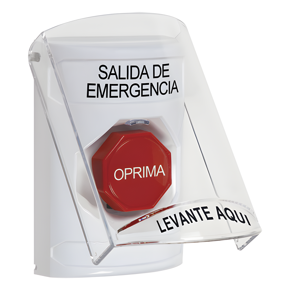Botón Multipropósito, Texto Salida De Emergencia, Llave para Restablecer, Bocina Integrada De Alarma, Tapa De Policarbonato, 2 Relevadores forma C