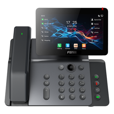 Teléfono IP / Handset Inalámbrico Bluetooth / 20 Líneas SIP / Pantalla IPS Táctil 7" HD / Conferencia 6 Vías / Puertos Gigabit / PoE 802.3af / Wi-Fi