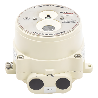 Detector de Flama UV/IR / Detección Dual UV-IR / Alcance 30 m (98.4 ft) / Campo 90° / A Prueba de Explosión / -40°C a 75°C