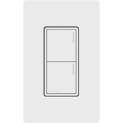 Teclado de pared Sunnata de 2 botones para escenas de luces, persianas y ventiladores, con barra luminosa ajustable, color blanco, para el sistema