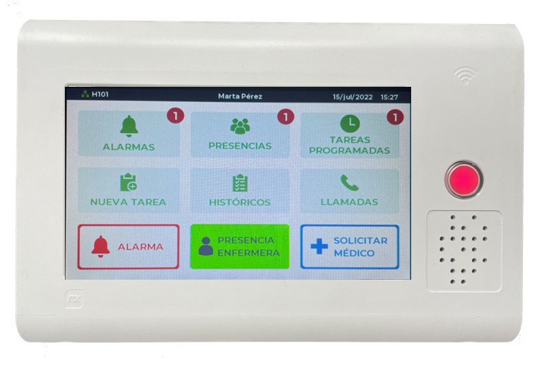 Terminal de Habitación IP NX1042 / Pantalla Táctil 9" / RFID 125 KHz / VoIP SIP / PoE / Audio Bidireccional / Bus RS485 / Compatible NX1071 y NX1075