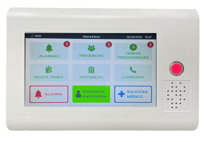 Terminal de Habitación IP NX1042 / Pantalla Táctil 9" / RFID 125 KHz / VoIP SIP / PoE / Audio Bidireccional / Bus RS485 / Compatible NX1071 y NX1075