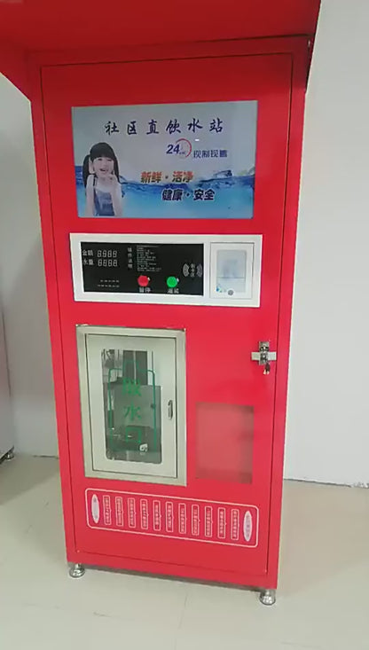 Máquina expendedora de agua con aceptador de monedas, de 400 y 800 Galones diarios.