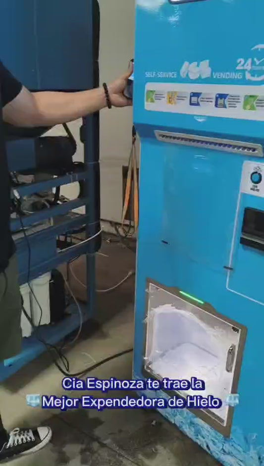 140kg/day Ice Vending Machine with Coin Acceptor and Local Configuration System