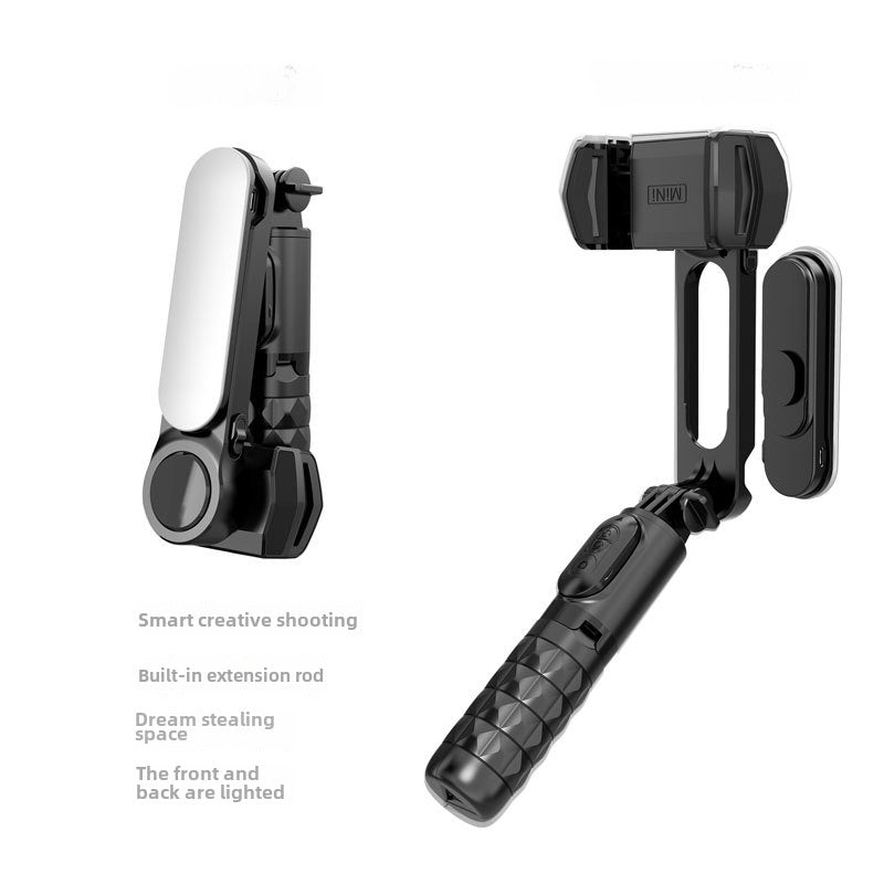 Q09 Estabilizador de mano PTZ Bluetooth Selfie Stick Trípode integrado Luz de relleno Teléfono móvil Anti-vibración Soporte de transmisión en vivo