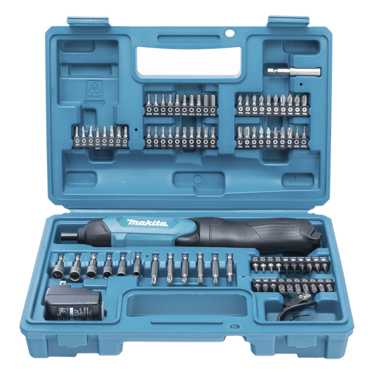 Atornillador Reversible (Broquero 1/4) de 220 RPM con Cargador USB (Incluye 81 Puntas).