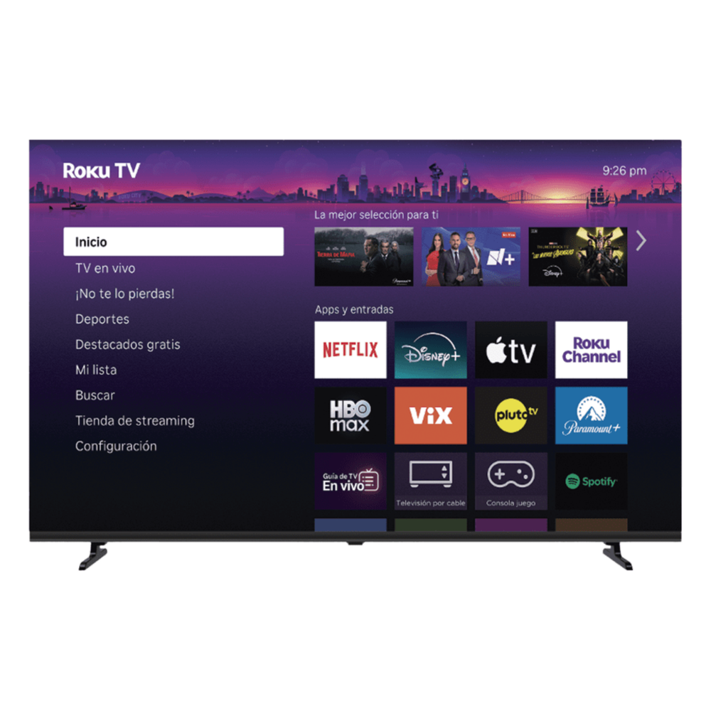 ROKU SmartTV QLED 98 pulgadas / Resolucion 4K UHD / Pantalla Gigante 2.19m × 1.25m / Audio Dolby 12W+12W / 3 HDMI con ARC-CEC / WiFi / VESA 700x400
