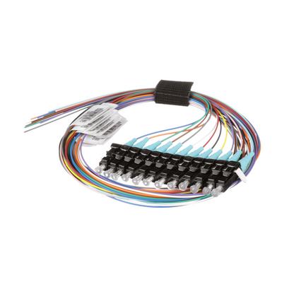 Kit de 12 Pigtails con Conector LC, Multimodo 50/125 OM3, 900um, de 1 Metro (3.28 Pies)