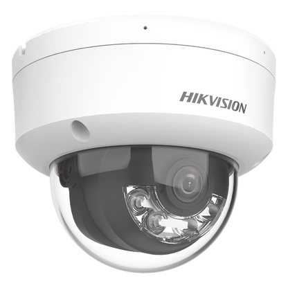 [Dual Light] Domo IP 2 Megapixel / Lente 2.8 mm / 30 mts IR + Luz Blanca / Micrófono Integrado / Antivandálico IK08 / ACUSENSE Lite / Exterior IP67