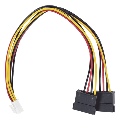 Cable Doble de Corriente SATA / Compatible con DVR's epcom / HIKVISION / 25 cms de Longitud
