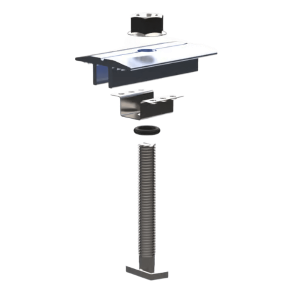 Middle Clamp Pro / Abrazadera Intermedia para Fijación de Módulos / Compatible con Módulos de 30-40 mm / Acero Inoxidable / Para Soluciones N Rail y