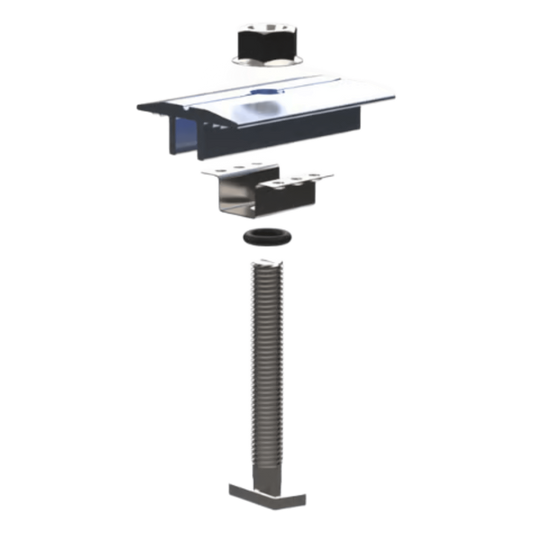 Middle Clamp Pro / Abrazadera Intermedia para Fijación de Módulos / Compatible con Módulos de 30-40 mm / Acero Inoxidable / Para Soluciones N Rail y