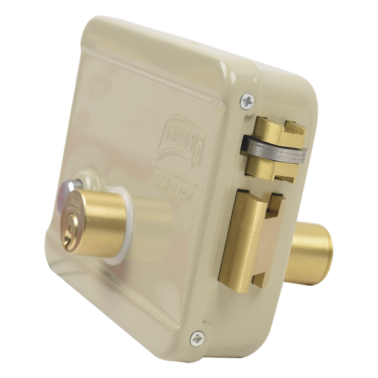 Cerradura Eléctrica / Incluye Llave / Derecha/ Con Botón integrado /Exterior