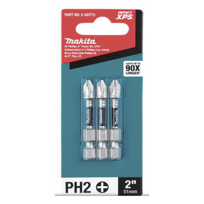 Punta Reforzada de 2" Phillips #2 Impact XPS®, Paquete con 3 piezas