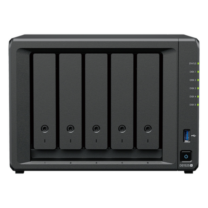 NAS DiskStation DS1525+ | 5 Bahías | Expansión hasta 15 Bahías | 2 Puertos 2.5GbE | Soporte 10GbE | Almacenamiento en Caché SSD | Hasta 300 TB de