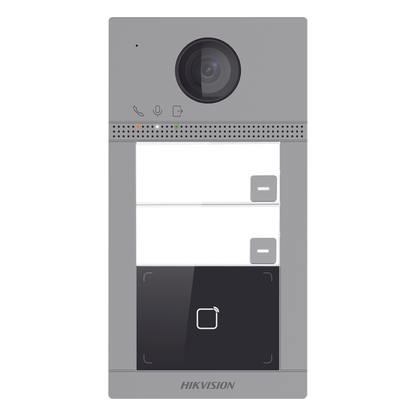 Videoportero IP 2 Megapixel / Llamada y Apertura Remota desde App Hik-Connect (requiere monitor) / PoE / Exterior IP65 + Antivandalico IK08 / 2
