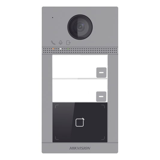 Videoportero IP 2 Megapixel / Llamada y Apertura Remota desde App Hik-Connect (requiere monitor) / PoE / Exterior IP65 + Antivandalico IK08 / 2
