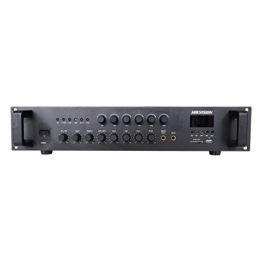 Amplificador de Audio | Bluetooth | 240 W | 6 Zonas con Control de Volumen Independiente | 70/ 100V COM | Montaje en Rack | Voceo y Musica Ambiental
