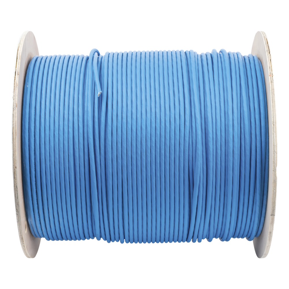 Bobina de Cable Blindado S/FTP de 4 Pares, Cat7, Inmune a Ruido e Interferencias, LSZH (Bajo Humo, Cero Halógenos), Color Azul, Bobina de 500 Metros