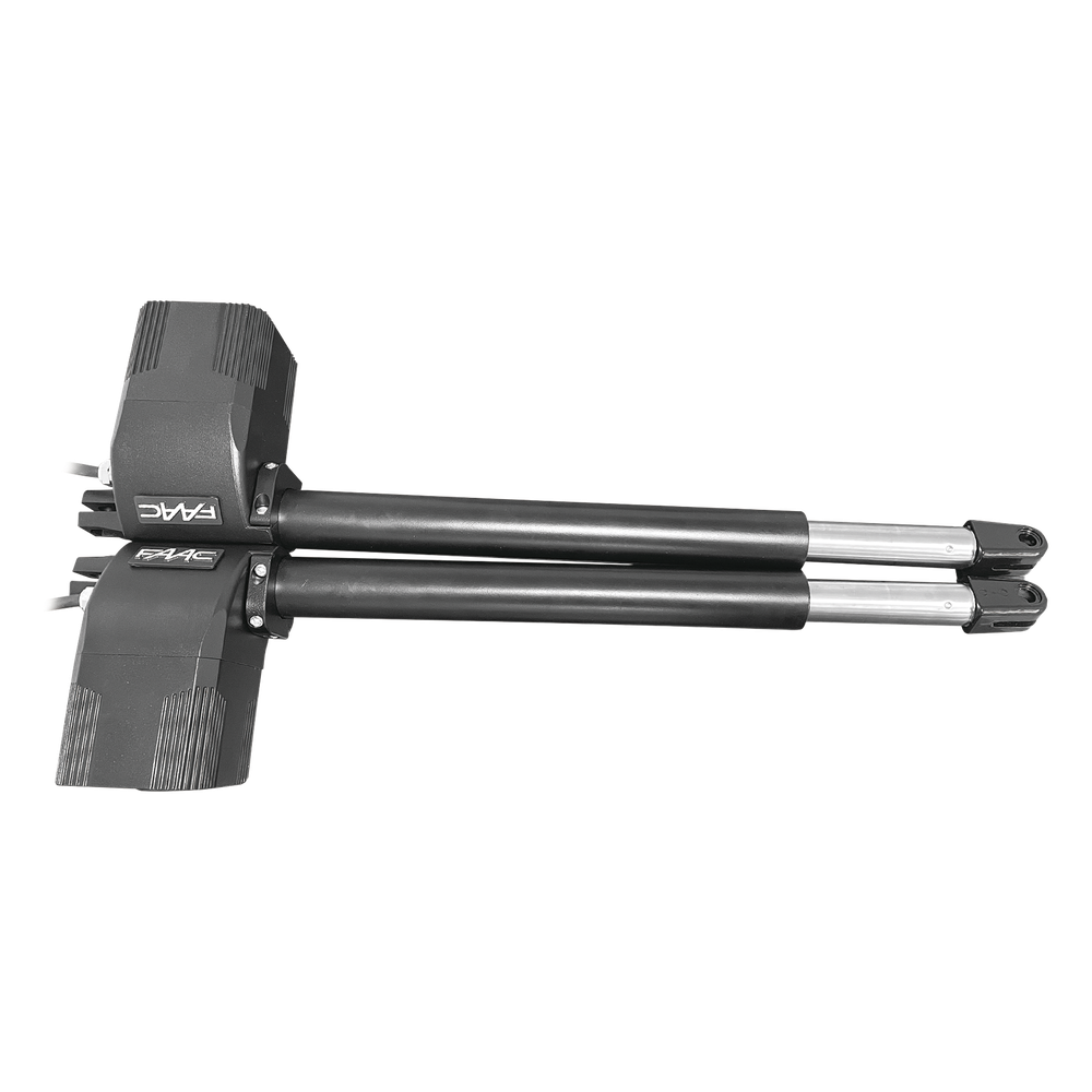 Kit de Operadores Abatibles FAAC 412 Para Puertas de 3 Metros y hasta 300 KG / Operadores no Reversibles y Con llave de Desbloqueo Manual
