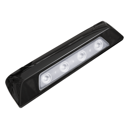 Luz Auxiliar de Escena de 4 LED, Blanco, Lente Transparente, Bisel Negro
