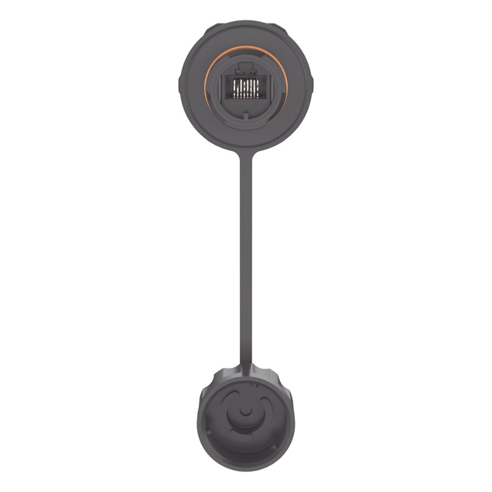 Conector Jack RJ45 de Uso Industrial Estilo TG, Blindado Categoría 6A, Con Tapa Protectora, Protección IP67