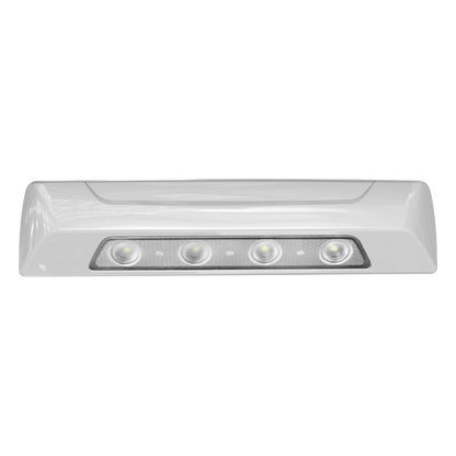 Luz Auxiliar de Escena de 4 LED, Blanco, Lente Transparente, Bisel Blanco