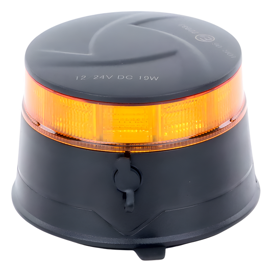 Baliza LED Recargable, Compacta y Discreta, Color Ámbar, Con Montaje Magnético y de Succión