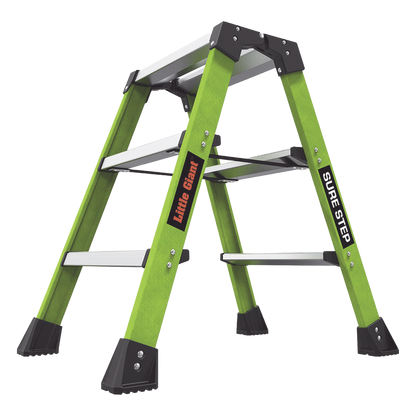 Escalera Plegable 2 Peldaños de Fibra de Vidrio / Tamaño 66 cm ( 2' 2").