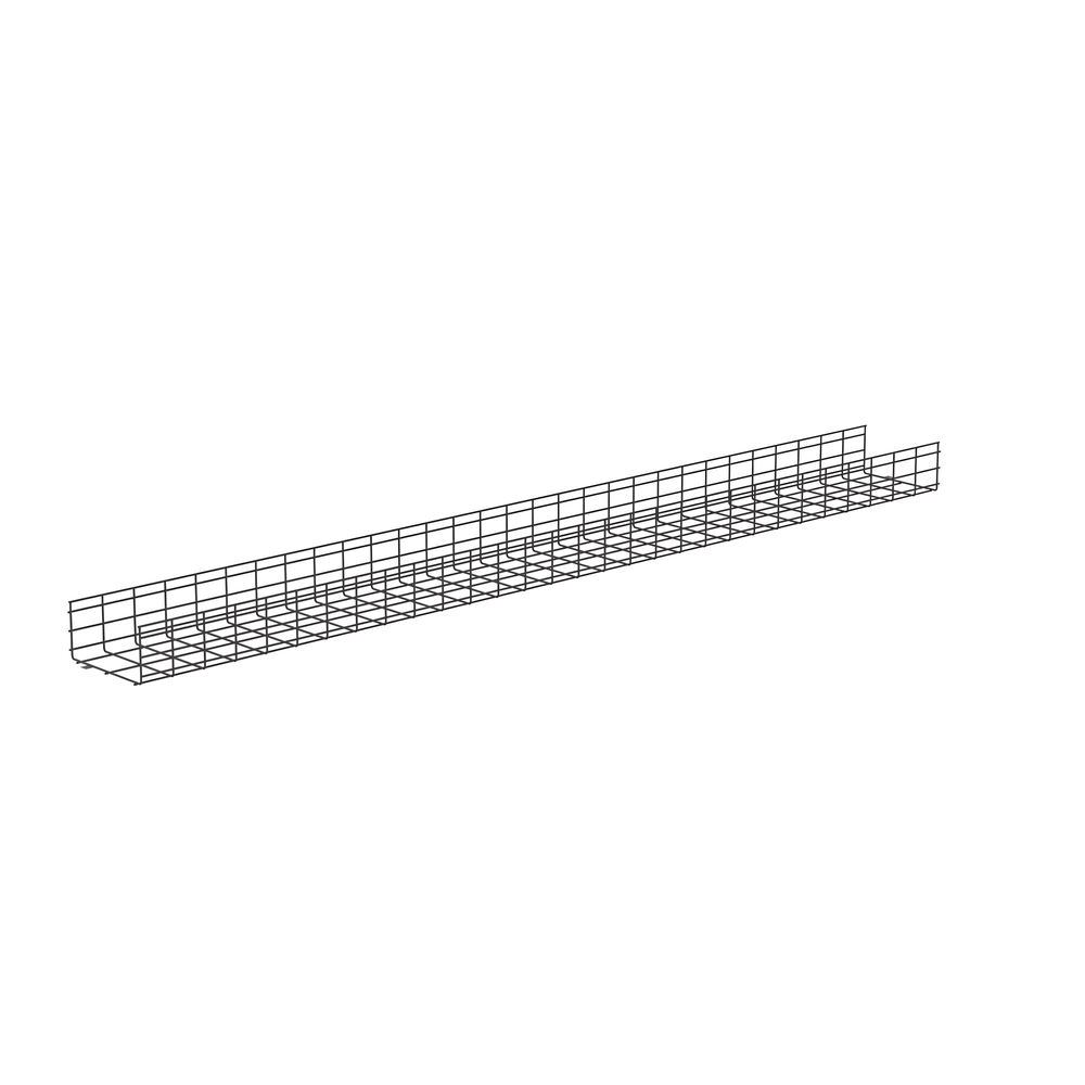 Charola Wire Basket de 12 in (304 mm) de Ancho, 6 in (152 mm) de Alto, 3 m de Largo, Hasta 626 Cables Cat6, Color Negro