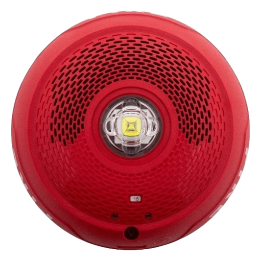 Boc c/lamp estroboscopica tipo LED mont en techo clr rojo