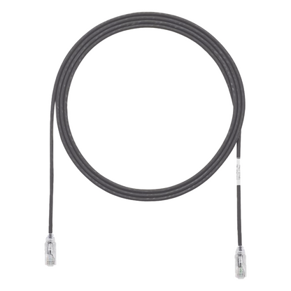 Cable de Parcheo TX6, UTP Cat6, Diámetro Reducido (28AWG), Color Negro, 20.2 cm (8 Pulgadas)
