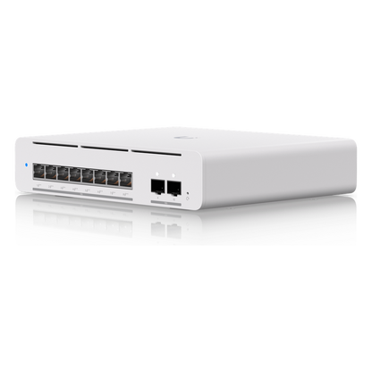 USW Pro XG 8 PoE Switch PoE++ Capa 3 Etherlighting™ de 8 Puertos 10GbE (Todos PoE++) y 2 Puertos SFP+ con Disponibilidad PoE de 155W