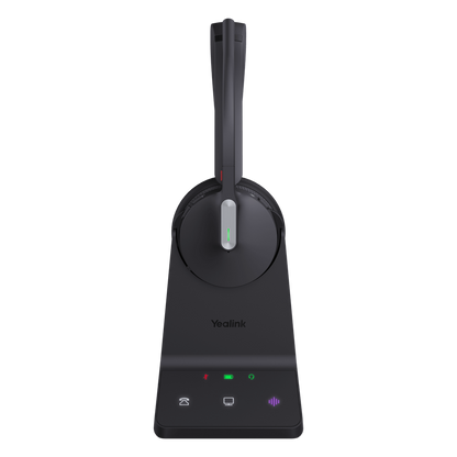 Auriculares estéreo Yealink WH64 edición UC/ Base DECT y auriculares con Bluetooth integrado/ Triple conexión/ Cancelación de ruido con 3 micrófonos