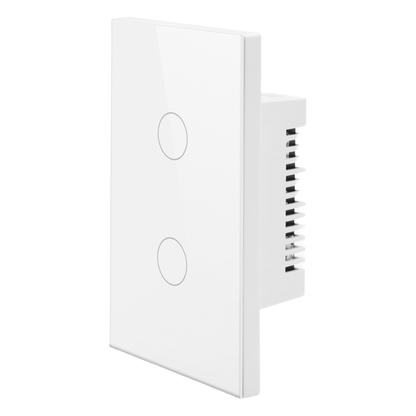 Apagador Inteligente WiFi / 2 Circuitos de 800W / 100V-250V / Vidrio Templado 120x72 mm / Alexa y Google Home