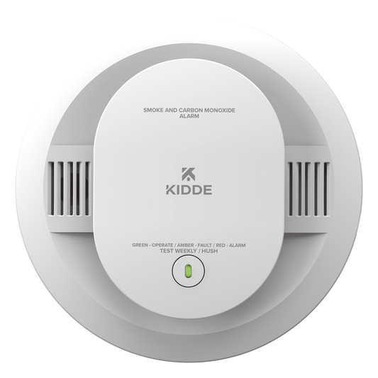 Detector combinado de humo y monóxido de carbono, fotoeléctrico y electroquímico, alimentado por baterías AA, paquete de 6